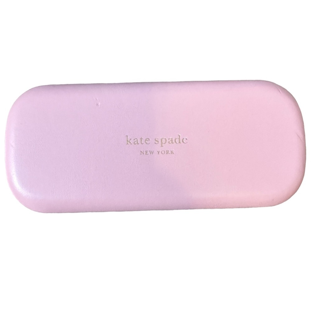 Kate Spade EUC Pink and Green Hard Clamshell Glasses Case